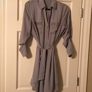 Express Grey and Gold Dress